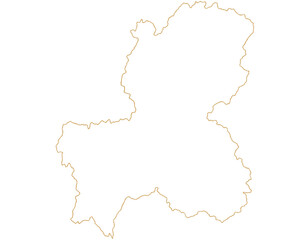 岐阜県　白　地図　イラスト