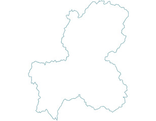 岐阜県　白　地図　イラスト