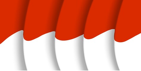 Indonesian or monaco flag 3d background