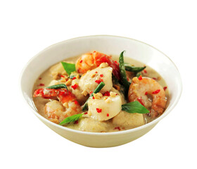 malaysian scallops soup with prawn