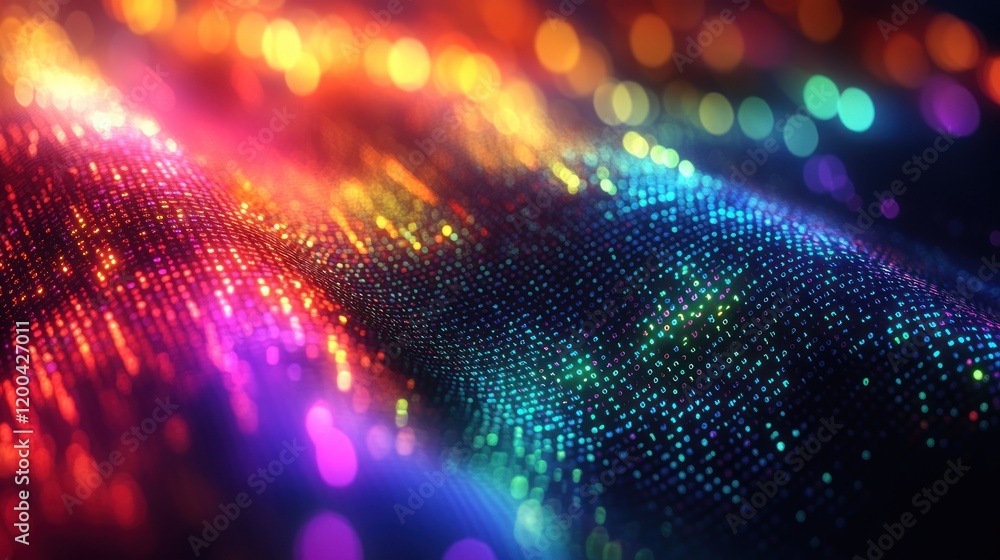 Poster colorful code close-up abstract art digital screen programming display