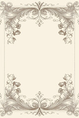 Elegant floral border creating a classic frame for text or images