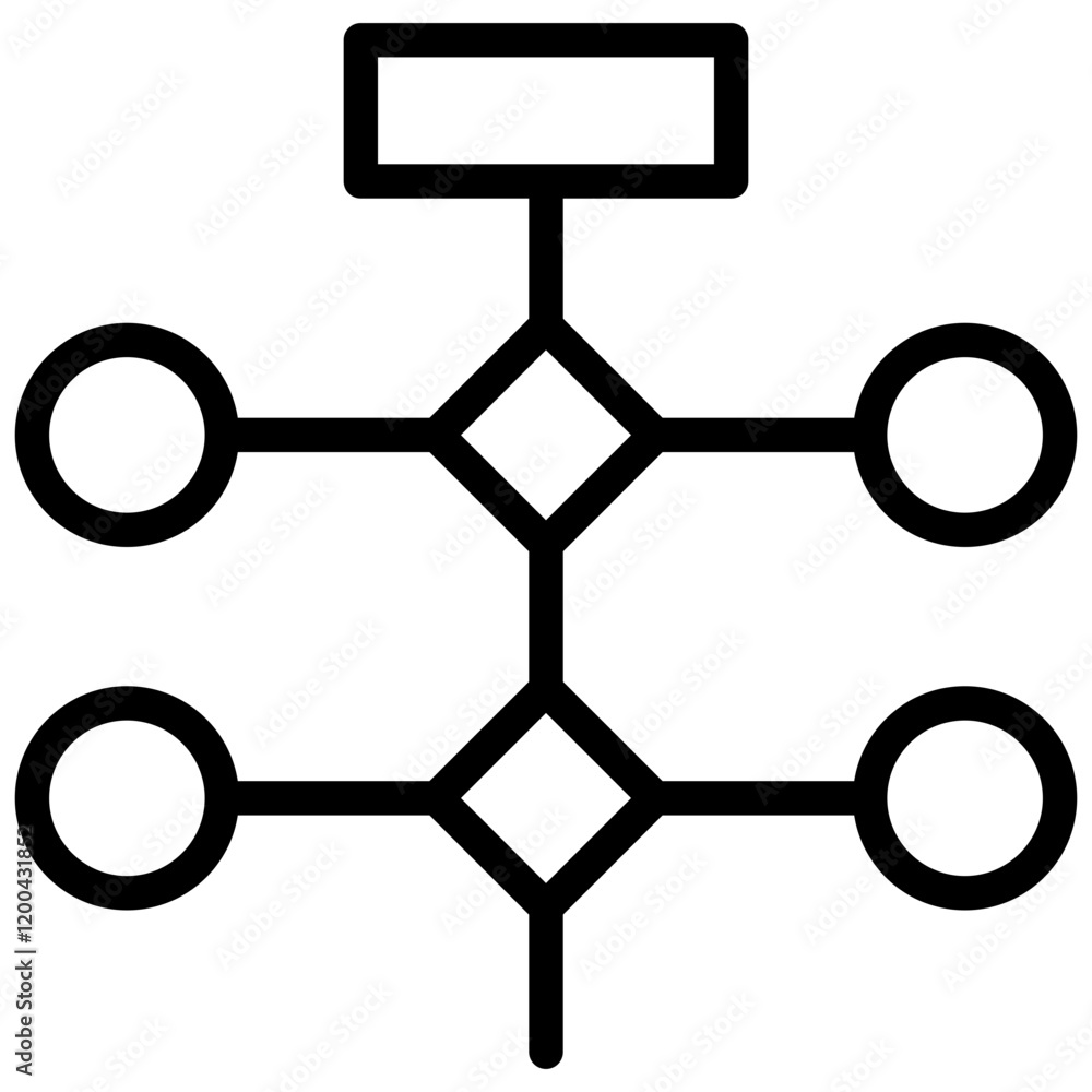 Aufkleber Algorithm Outline Icon