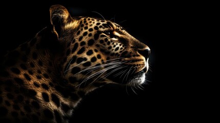 Fototapeta premium A stunning portrait captures the grace of a cheetah against a serene nature backdrop, showcasing its beauty and agility.