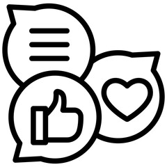 Social Media Outline Icon