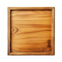 Naklejka premium wooden tray with a smooth surface and a natural finish. showcasing its grain and texture it is designed for serving food or displaying items. making it a versatile addition to dining or decor settings