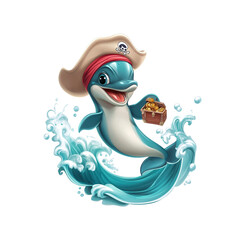 Jolly Roger Dolphin A Pirate's Aquatic Treasure
