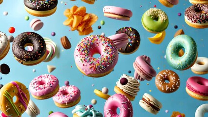 Indulgent confectionery delights featuring a tempting array of cakes and sweets. Ai Generated