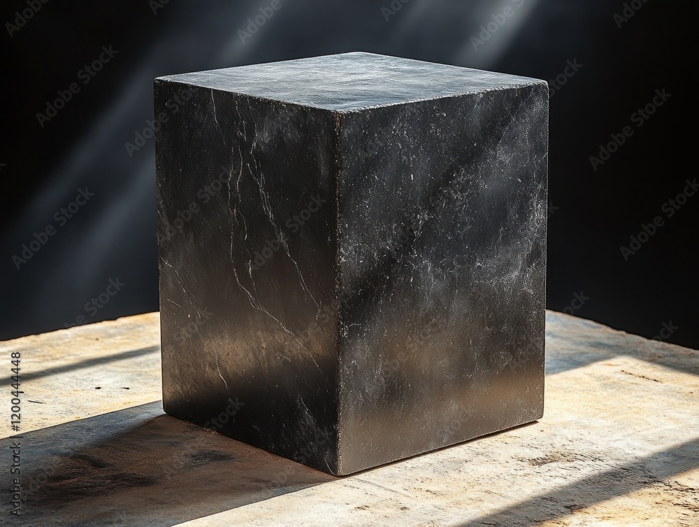 Poster minimalistic black cube display background stage empty podium luxury presentation showcase studio sc