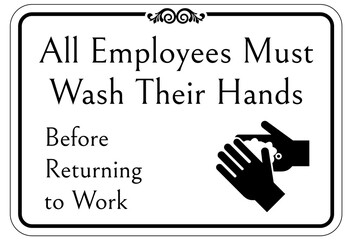 Employees must wash hands