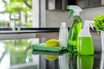 Clean Kitchen Green Cleaning Supplies Modern Home Sparkle