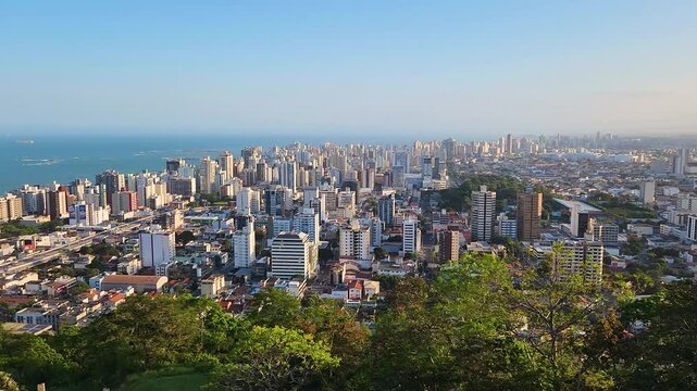 View of the city of Vila Velha in Espirito Santo.