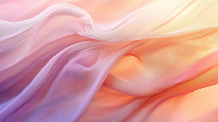 Fototapeta premium Abstract Background of Delicate gradient fabric with soft waves and gentle colors