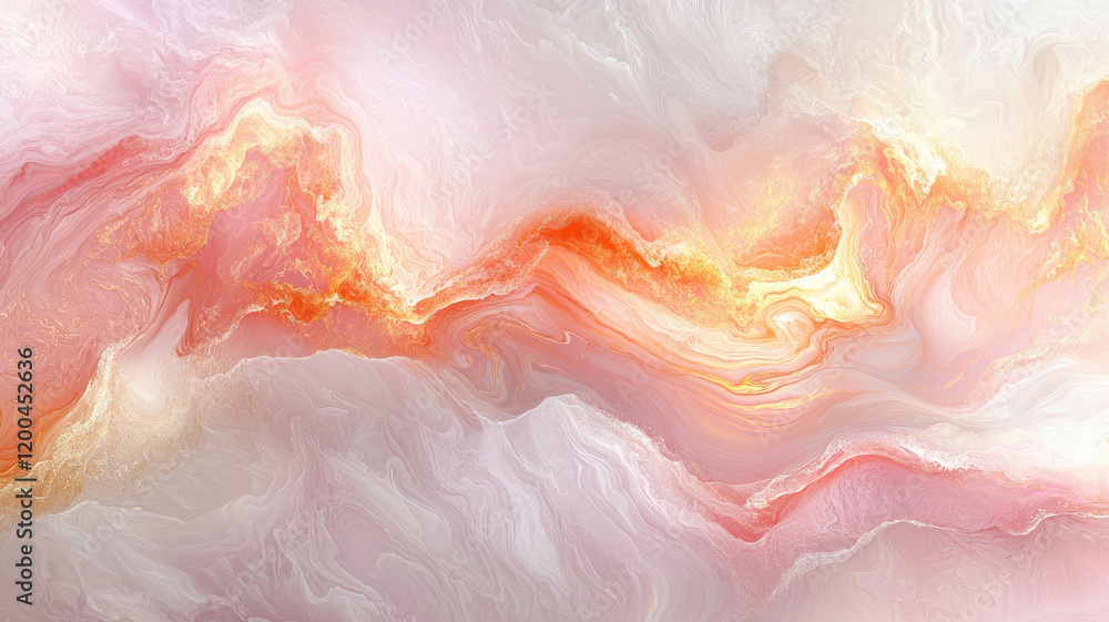 Poster delicate abstract background with soft gradient in pink and orange hues