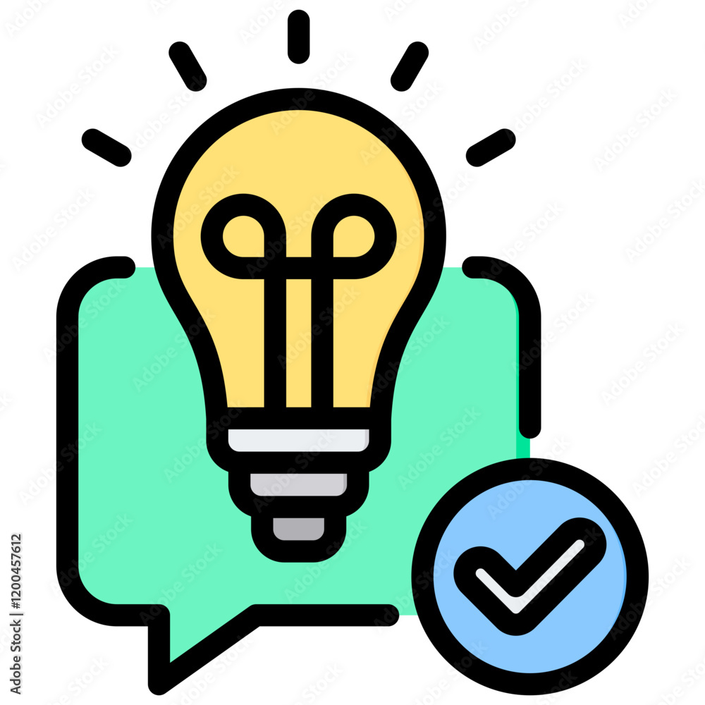 Poster understanding outline color icon