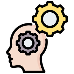 Cognition Outline Color Icon