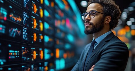 Hispanic Female Data Scientist Engaging in Risk Management Analysis with Team in Modern Office Environment