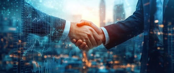 Handshake for Business Partnership and Success in Negotiation and Cooperation