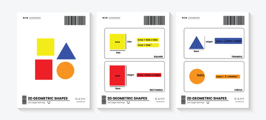 The area formula of 2D geometric shapes that can be used as displays © Zeronineee