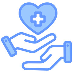 Fototapeta premium Caregiver Blue Icon