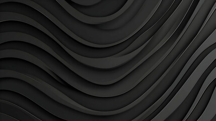 Dark Abstract 3D Background with Wavy Lines