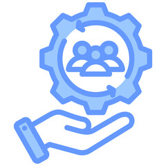 Human Resource Blue Icon