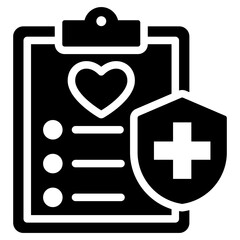 Obraz premium Medical Record Glyph Icon