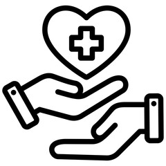 Obraz premium Caregiver Outline Icon