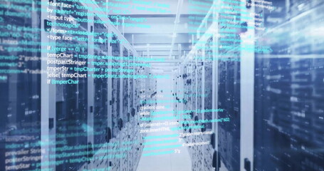 Image of data processing over computer servers