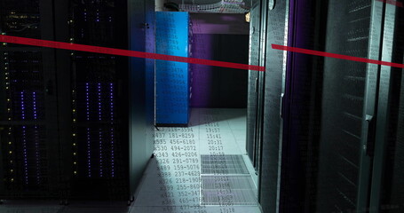 Image of data processing over computer servers