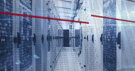 Image of data processing over computer servers