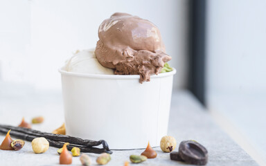 Fresh made italian ice cream 