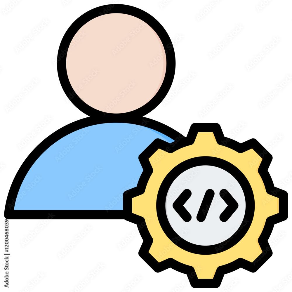 Poster constructor outline color icon