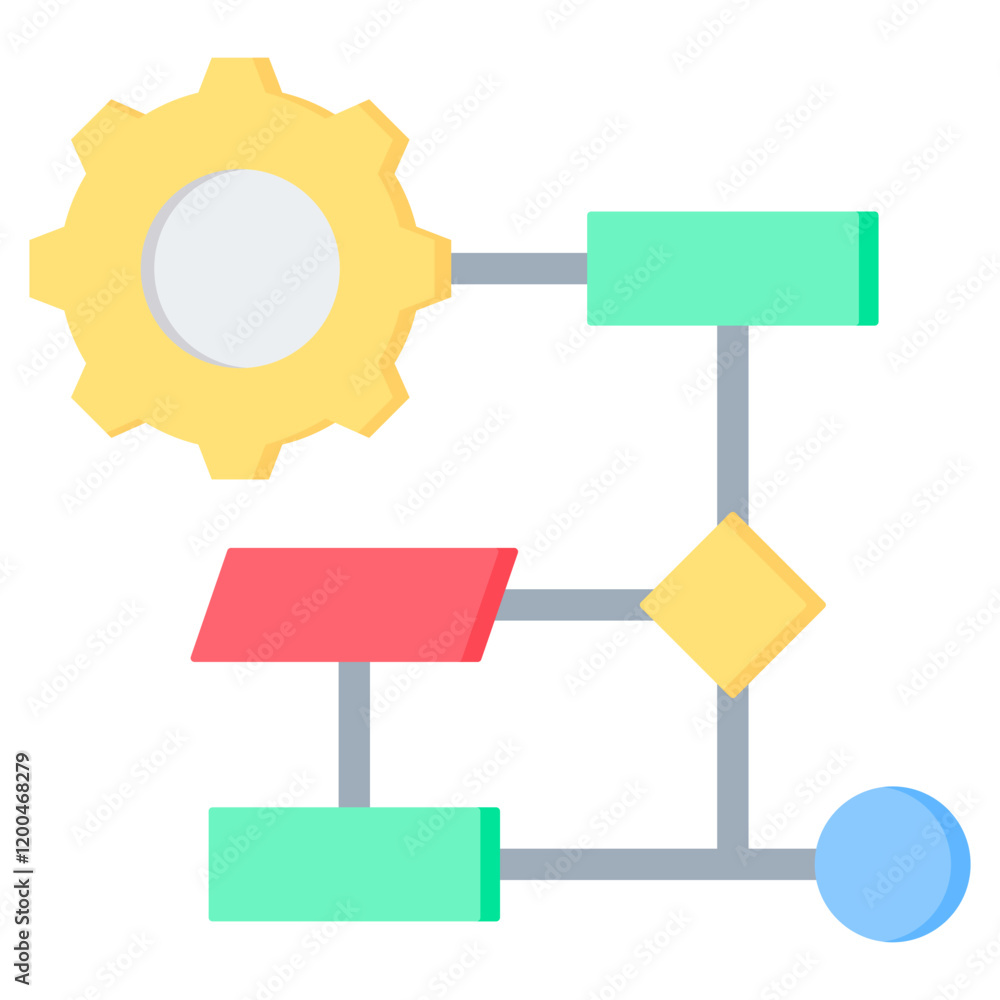 Poster Algorithm Flat Icon