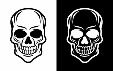 human skull vector logo