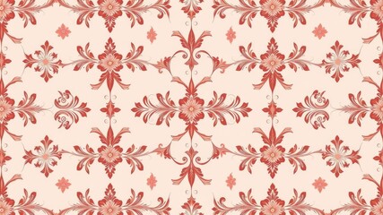A beautiful pink floral wallpaper pattern in a romantic style with delicate flowers and soft pastel colors, ornamental, texture, soft