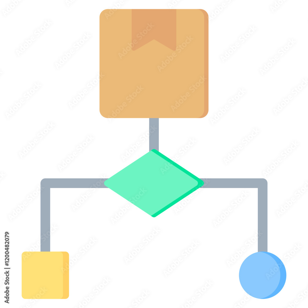 Aufkleber algorithm flat icon