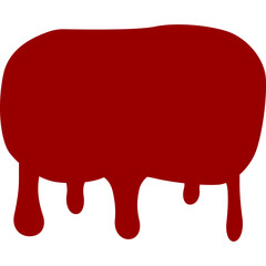melting blood shape vector