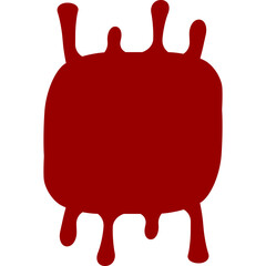 melting blood shape vector