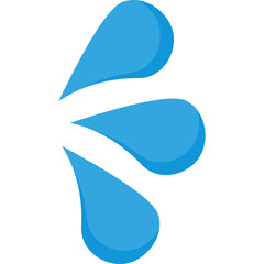 Water splash doodle vector