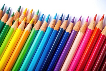 Fototapeta premium Colorful Pencil Explosion: A Burst of Artistic Abundance