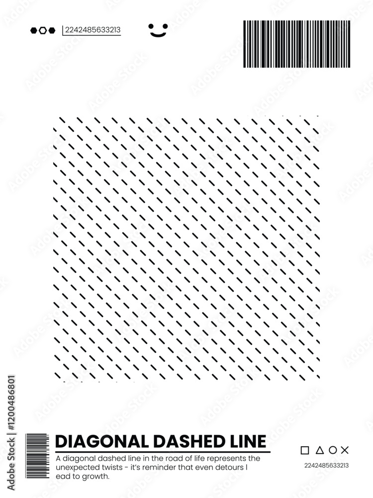 Aufkleber design with dotted diagonal lines