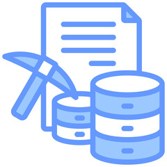 Data Mining Blue Icon