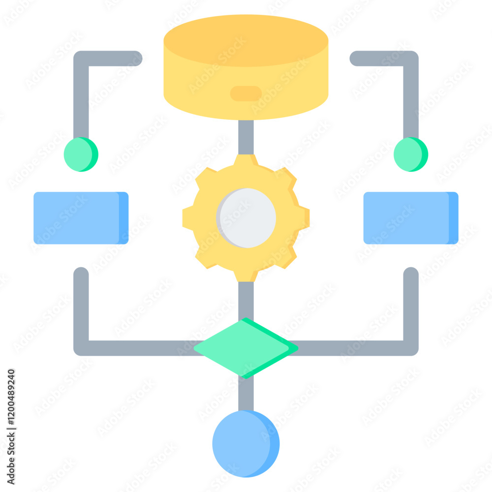 Aufkleber algorithm flat icon