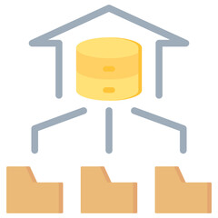 Data Warehousing Flat Icon