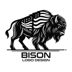 Bison Vector Logo Design