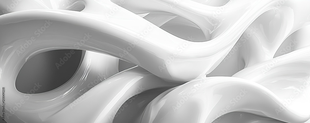 Poster dynamic abstract sculpture modern art gallery digital art minimalist environment close-up view conce