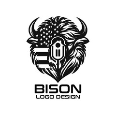 Bison Vector Logo Design