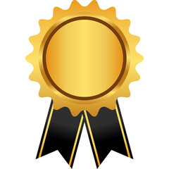 gold seal with ribbon