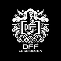 Naklejka premium DFF Vector Logo Design
